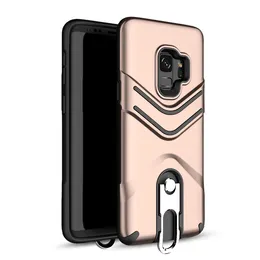 Kickstand Phone Case with Hanging Ring Hybrid Armor Back Cover for iPhone X 8 7 Plus Samsung Note8 S9 S9 plus Oppbag