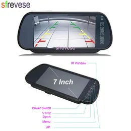 7 Car LCD TFT Monitor Mirror Mini Waterproof Car Vehicle Rearview Reverse Parking Backup Camera Rear view Kit 170 Degree236L