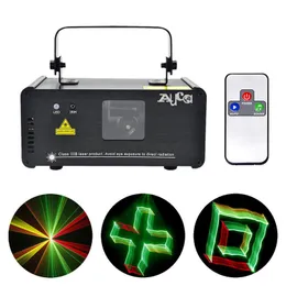 3D Effect 8 CH DMX 512 Mini IR Remote 250mW RGY Laser DPSS Scanner Lights DJ Show LED Projector Stage Lighting lantern