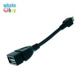 Micro USB-värdkabel OTG 10cm 5pin Mini USB-kabel för Tablet PC Mobiltelefon MP4 MP5 Smart Phone Gratis frakt 1500pcs / Lot