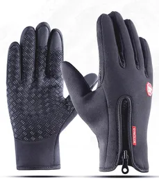 Windproof waterproof warm winter gloves for skiining cycling outdoor activities fingertips with conductive fabric operate touch screen phone