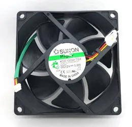 新しいオリジナルSunon KDE1209PTBX DC12V 3.2W AR。 GN 90*90*25mm 9cmアラーム信号プロジェクター冷却ファン