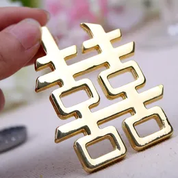 Fast shipping 100pcs/lot Chinese Asian themed double happiness bottle opener Wedding Party Favors Wedding giveaways