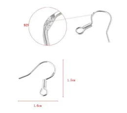 925 LOGO 925 Silver Earring Findings Fishwire Hooks For DIY Nose