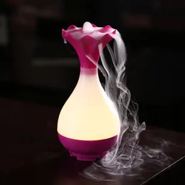 K-H52-PINK USB Air Humidifier Ultrasonic Essential Oil Aroma Diffuser + LED US #R23