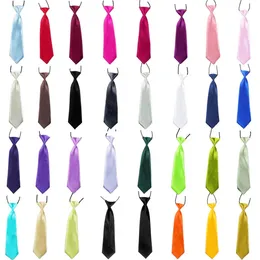 500pcs / lot baby boy school bröllop elastiska slipsar neck ties-solida vanliga färger 24 barnskola tie pojke t2i051
