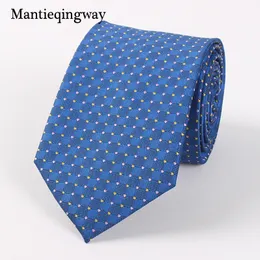 Mantieqingway Marka męska Necktie Dot Business Formalne wiązania dla mężczyzn Kobiety 7 cm Tie Poliester Gravata Wedding Party Prezenty