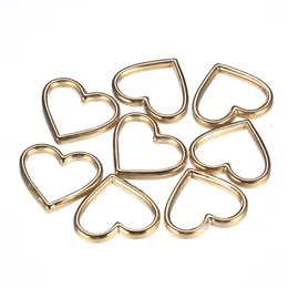 100PCS 28x28mm Fashion Stainless Steel Jewelry DIY Findings Simple Hollow Out Heart Charms for Necklace Bracelet Making Accessories