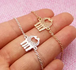 30st Cute Heart Loving Giraffes Halsband Enkel Härlig Twin Baby Deer Necklace Animal Pendant Chain Smycken för par