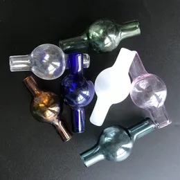 Wholesale Free DHL Multicolor Bubble Carb Cap Glass Carb Cap Round Ball Dome for Quartz Banger Dab Rig Smoking Accessories 300pcs DCC09