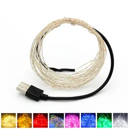 Umlight1688 USB 5 V LED String Light 5 M 50leds 10 M 100leds Sliver Copper Wire Fairy Light For Holiday Wedding Home Party Decoration