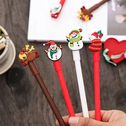 Creative Christmas Series Neutral Christmas Pen 0.38mm Black Gel Pen Student Writing Tools Gifts Can printing Logo