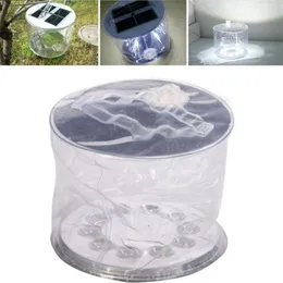 Inflatable Solar Lamp Lantern 10 LED Lantern Waterproof IPX6 Foldable Portable Picnic Camping Swimming Outdoors Tent Fishing Wholesale