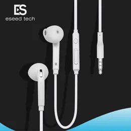 Premium Stereo Quality Factory Promotion för Samsung S7 S6 S6 Edge Earphone Earbud Headset Hörlurar 3,5 mm icke -förpackningsvitt