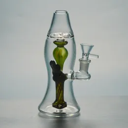 Partihandel UPS glas bongs intern återvinning Bong Lava lampa DAB oljeplattor raka rörvattenrör med 14mm kvinnlig skål XL-LX3