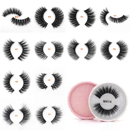 Mink Eyelashes 3D False Eyelashes Full Strip Lashes Silk Protein Lashes Soft Natural Thick Fake Eyelashes Eye Lashes Extension Eye Makeup