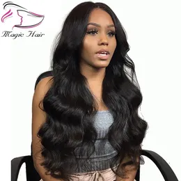 Brazilian human hair wigs non-remy lace front wigs with baby hair pre-plucked hairline body wave 230% density customized accepted