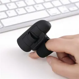 Freeshipping 1pc Black 2.4GHz USB Wireless Finger Rings Optical Mouse 1200DPI för PC Laptop Desktop Wholesale Store