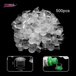 500pcs Small Size Tattoo Colors Cups With Base Caps Tattooing Pigment Plastic Tattoo Inks Cups Supplies Tattoo Inks