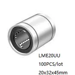 100 pz/lotto LME20UU KB20UU 20mm cuscinetti a sfera Lineari boccola di scorrimento lineare cuscinetti di movimento lineare parti della stampante 3d router di cnc 20x32x45mm