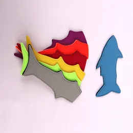 Lody Rękaw Rękaw Ekologiczny Shark Shape Pure Color Popsicle Holder Neoprenu Posiadacze Pop Gorąca Sprzedaż Wen6786