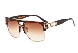 Top quality men sunglasses brand design big square semi rimless sun glasses men luxury unisex UV occhiali da sole