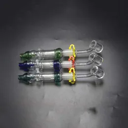CSYC NC015 Kit per fumatori 10mm 14mm Mini tubo filtro in vetro con clip in plastica per chiodo Banger al quarzo