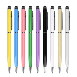 Högkvalitativ 2 i 1 Ball Point Stylus Touch Pen för iPad ITOUCH iPhone 6 5 för mobiltelefon Mobile Tablet PC 500PCS / Lot