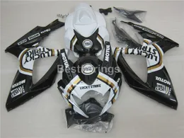 Heißer Verkauf Spritzguss-Verkleidungsset für Suzuki GSXR600 GSXR750 2006 2007 schwarz weiße Verkleidungen GSXR 600 750 06 07 BF45