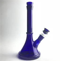 9,5 polegadas de vidro de vidro Bongo tigela fumar cachimbos com tigelas de 14mm downstem grosso pyrex azul plataformas de óleo bongs tubo