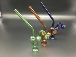 20cm Big thick Colorful Snakelike Glass Pipes Bong Oil Burners Glass tobacco Water Pipes for smoking Hookahs Pipe with Base free shipping