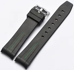 Eache nova pulseira de relógio de borracha de silicone pulseira à prova d'água 20mm 21mm1307y