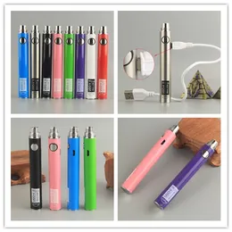 510 자아 T vape 펜 배터리 650 900 mah evod 마이크로 USB 패스 스터운 배터리 충전기 케이블 Ugo v II 기화기 배터리 카트리지