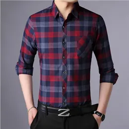 VXO 2018 nueva marca de camisa a cuadros para hombre camisa de manga larga para hombre talla grande oficina juvenil negocios informal clasico