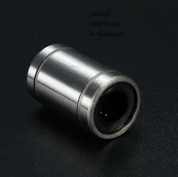 500pcs/lot LM8UU linear motion bearing linear Bushing bearing for cnc couter 3D printer 8mm 8x15X24mm