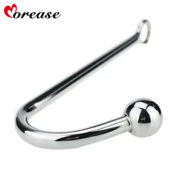 Morease Single Ball Metal Anal Hook Butt Plug Dilerationステンレス鋼肛門の前立腺マッサージセックスグッズD18111502