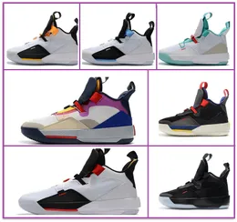 Air Jordan 33 Tech Pack Futuro do Vôo Calçados Esportivos para homens presale 33 s XXXIII Guo Ailun China Jade Colorway Smoke Cinza Sapatilhas Brancas