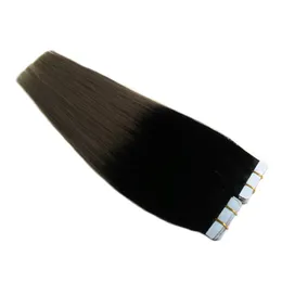 16 "18" 20 "22" 24 "100G tejp i hårförlängningar Hud väft Människohår 1b och grått Omberr Remy Tape Hair Extensions 40pcs