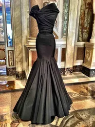 Sexy High Neck Cheap Dresses Mermaid Black Cap Sleeves Plus Size Floor Length Long Formal Prom Dress Evening Gowns