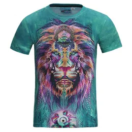 New Fashion Men Women 3d T Shirt Funny Print Colorful Hair Lion King Summer Cool T Shirt Street Wear Tops Tees