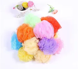 Hurtownia Nowa siatka Kolorowe Nylon Kwiat Kwiat Kwiat Kąpiel Spa Prysznic Scrubber Wash Ball Kolorowe Szczotki do kąpieli Gąbki 8G SN252