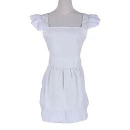 retro cute white cotton apron for woman kitchen organizer restaurant cooking work apron girl cosplay Delantal Avental tablier