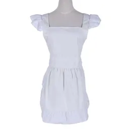 grembiule retrò carino in cotone bianco per donna organizzatore da cucina ristorante cucina grembiule da lavoro ragazza cosplay Delantal Avental tablier