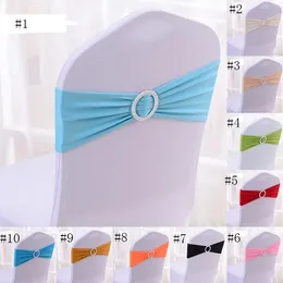 100 PCS DHL FRETE GRÁTIS acabamento borda spandex cadeira lycra bandas cadeira elástica sash com fivela para o casamento SN736