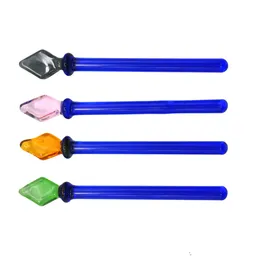 Glass Dabbler Strumento per tamponare la cera da 4,45 pollici Strumenti per tamponare Pyrex spessi colorati Chiodi per banger al quarzo Accessorio per tubi di vetro