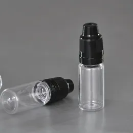 E flytande flaska 10 ml runda form pet dropper flaskor med barnsäkra kepsar för e-flytande e-juice lx1136