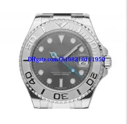 Alta qualidade relógio de pulso de luxo Mens relógio cinza dial agulha azul Cinta de aço inoxidável Máquinas automáticas 36 milímetros