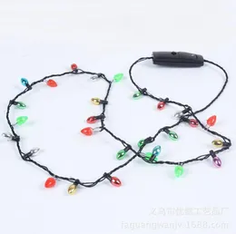 100PCS Led Necklace Flashing Beaded Light Glowing Pendant Necklaces Toys Christmas Gift Party Favor Gifts Free Shipping SN1322