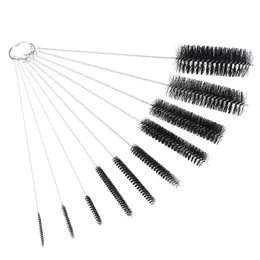10Pcs Nylon Tube Cleaning Brushes Straw Set For Bottle Drinking Straws Glasses Keyboards Jewelry Clean Tools c636