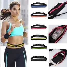 Mobiltelefon Utomhusväska Sport Runner Zipper Fanny Pack Belly Waist Bag Fitness Running Belt påse Midja Bälten för mobiltelefon Samsung iPhone